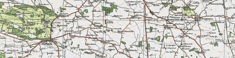 Old map of Morton Tinmouth in 1925
