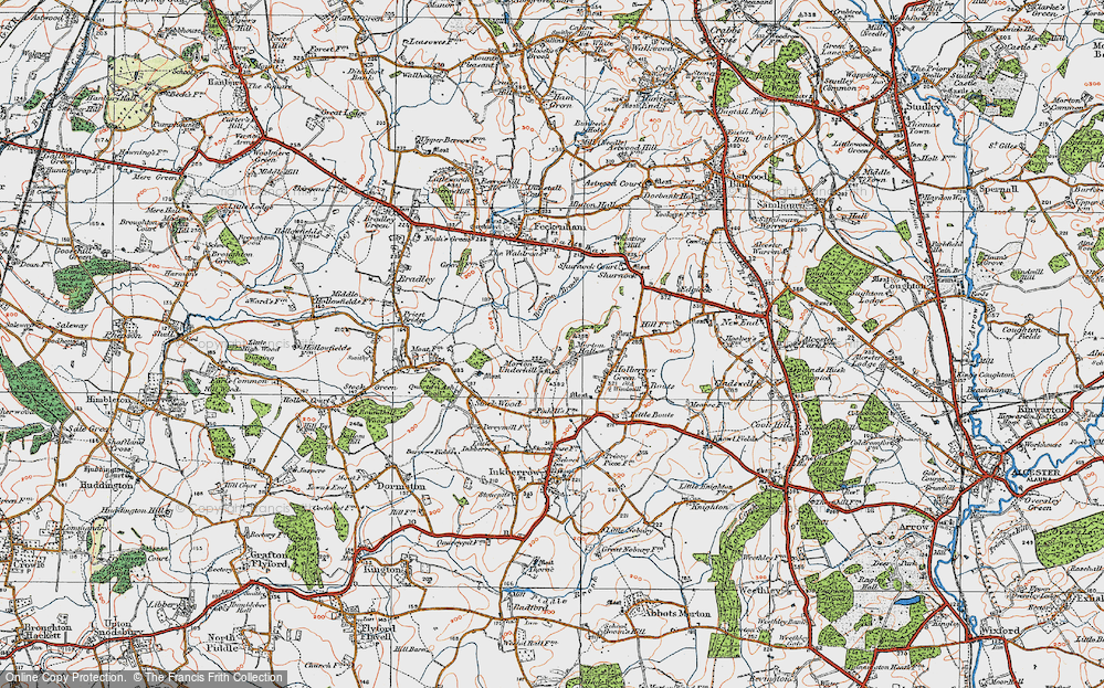 Old Map of Morton Underhill, 1919 in 1919