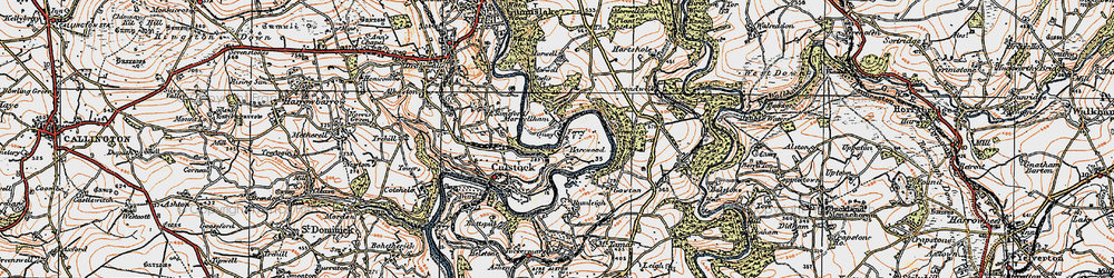 Old map of Rumleigh in 1919