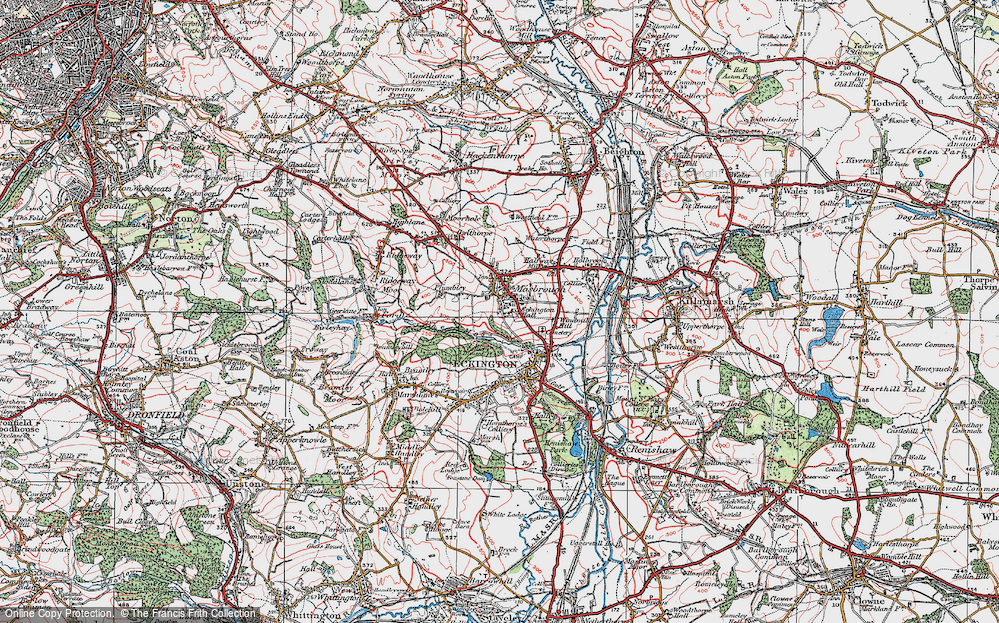Old Map of Mosborough, 1923 in 1923
