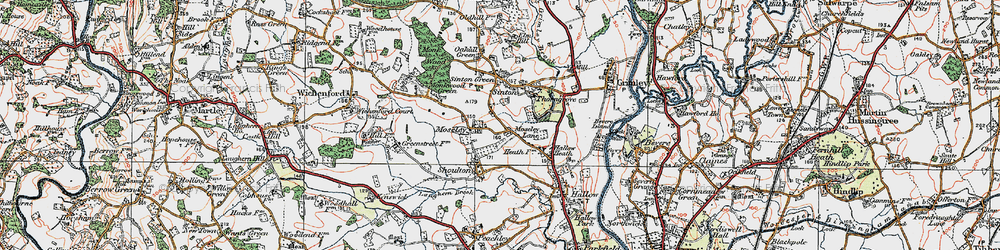 Old map of Moseley in 1920