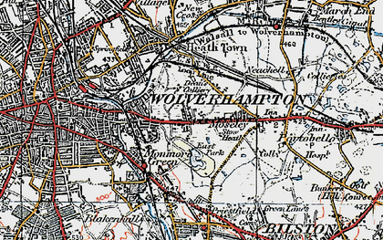 Old map of Moseley in 1921