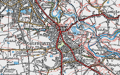 Old map of Moses Gate in 1924