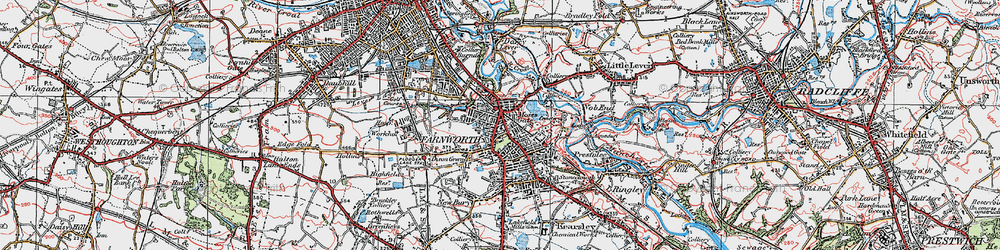 Old map of Moses Gate in 1924