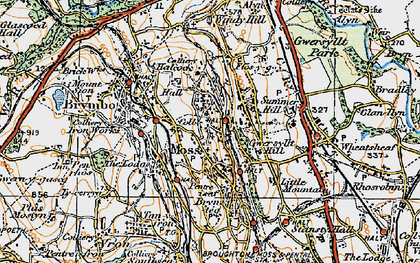 Old map of Moss in 1921