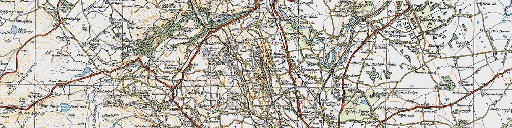 Old map of Moss in 1921