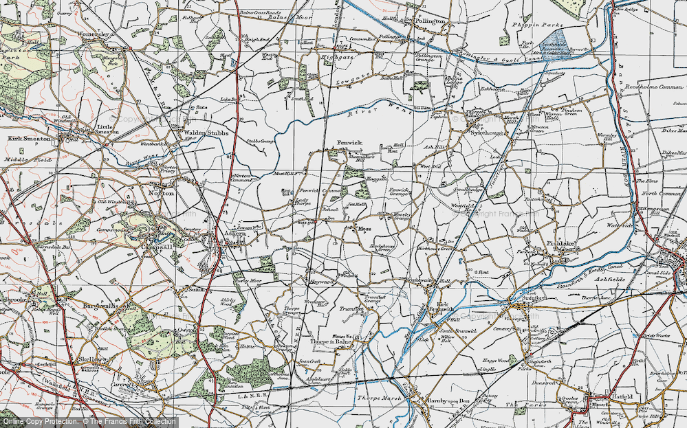 Old Map of Moss, 1924 in 1924