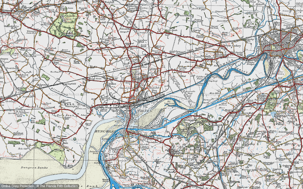 Old Map of Moss Bank, 1923 in 1923