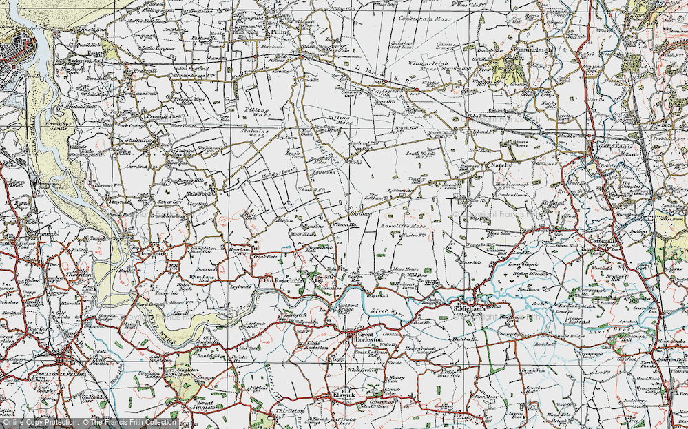 Old Map of Moss Edge, 1924 in 1924