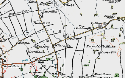 Old map of Moss Edge in 1924