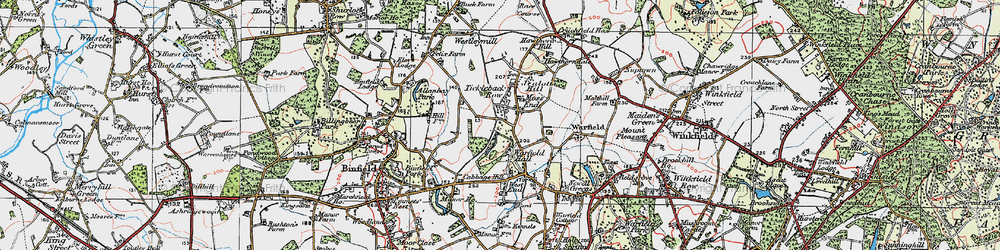 Old map of Moss End in 1919