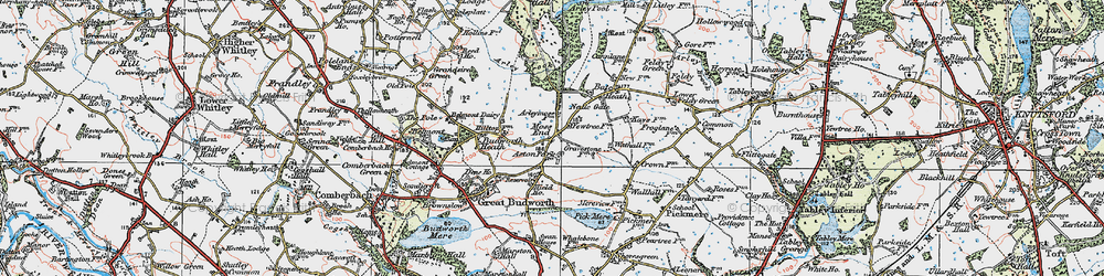 Old map of Aston Park in 1923