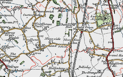 Old map of Moss Nook in 1923