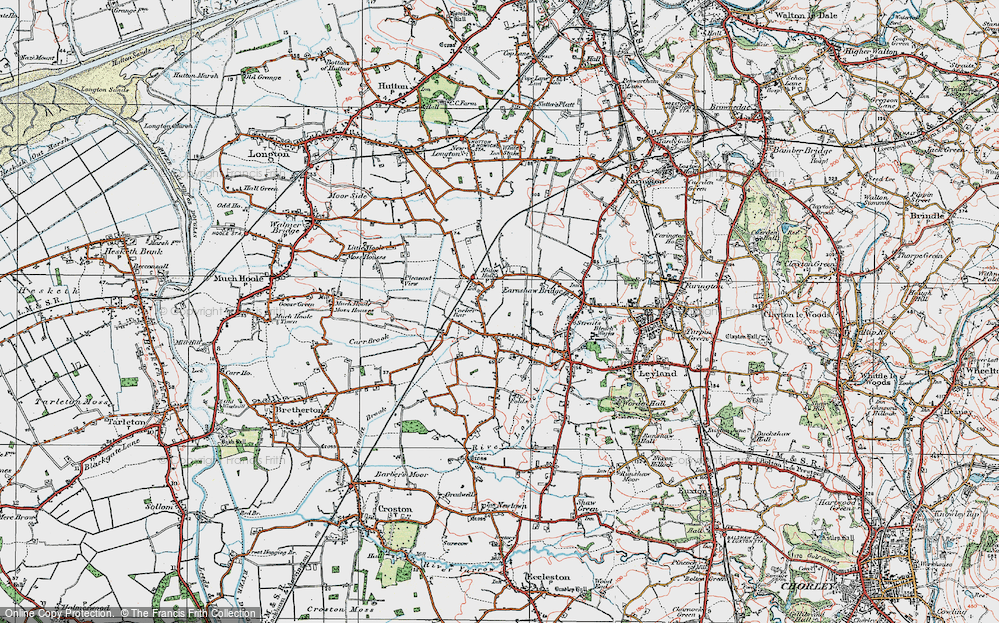 Old Map of Moss Side, 1924 in 1924