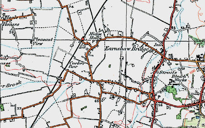 Old map of Moss Side in 1924