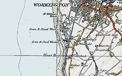 Old map of Mossbay in 1925