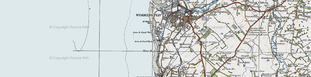 Old map of Mossbay in 1925