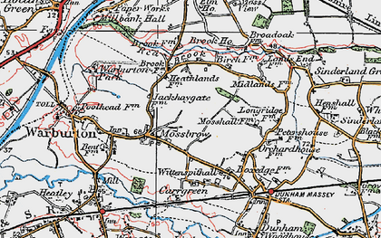 Old map of Mossbrow in 1923