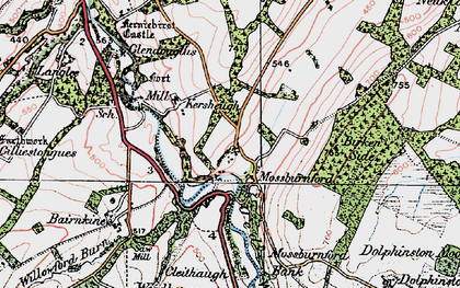 Old map of Mossburnford in 1926