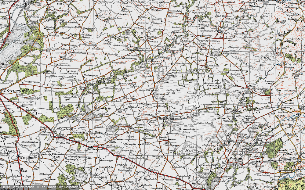 Old Map of Mossedge, 1925 in 1925
