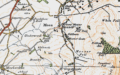 Old map of Mosser in 1925