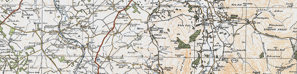 Old map of Mosser in 1925