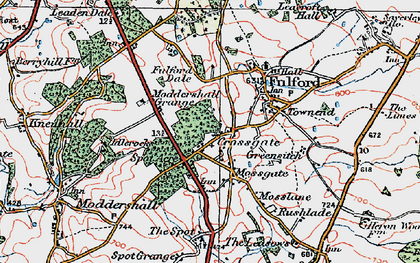Old map of Mossgate in 1921