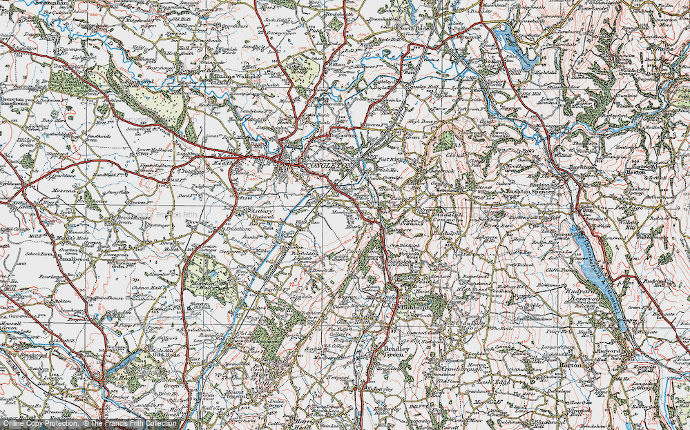 Old Map of Mossley, 1923 in 1923
