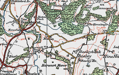 Old map of Moston in 1921