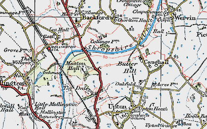 Old map of Moston in 1924