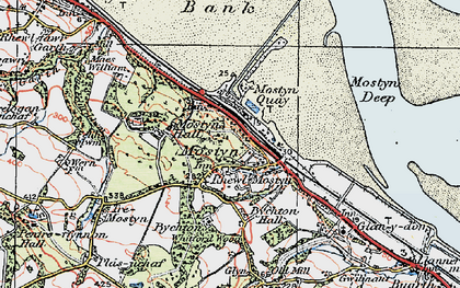 Old map of Mostyn in 1924