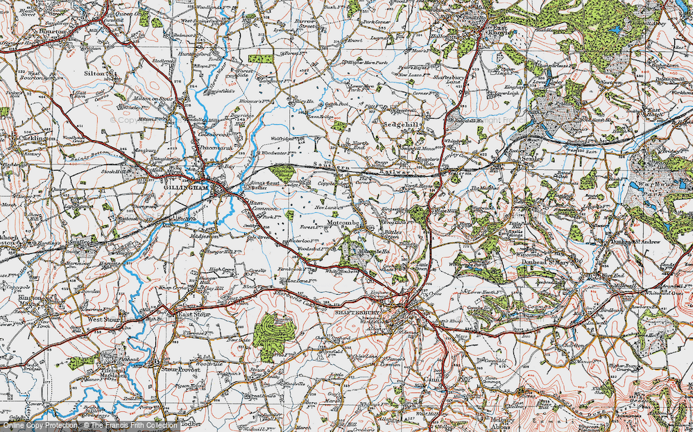 Old Map of Motcombe, 1919 in 1919