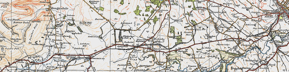 Old map of Motherby in 1925