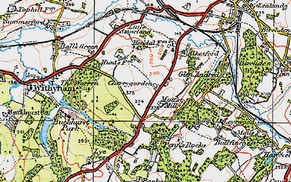 Old map of Leyswood in 1920