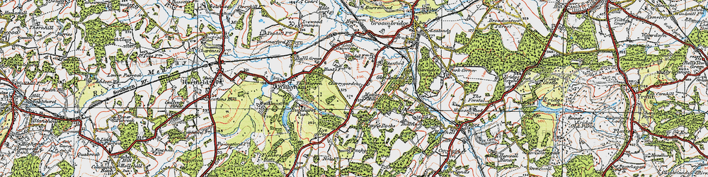Old map of Buckhurst Park in 1920