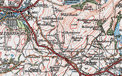 Old map of Mottram Rise in 1924