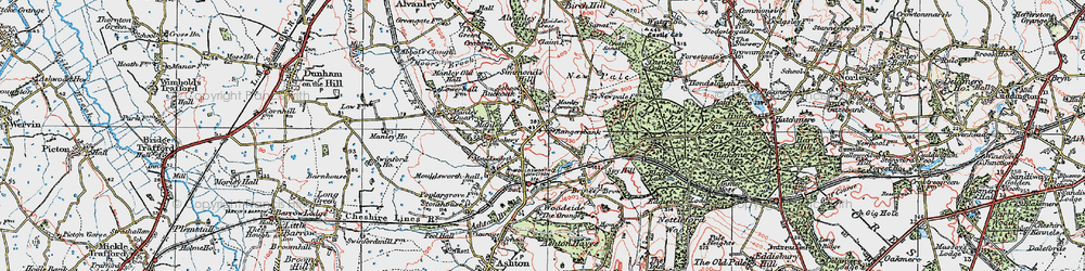 Old map of Mouldsworth in 1923