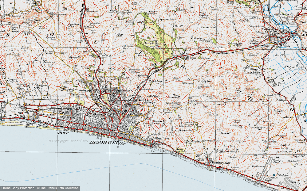 Old Map of Moulsecomb, 1920 in 1920