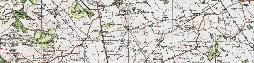 Old map of Abbey Close in 1925