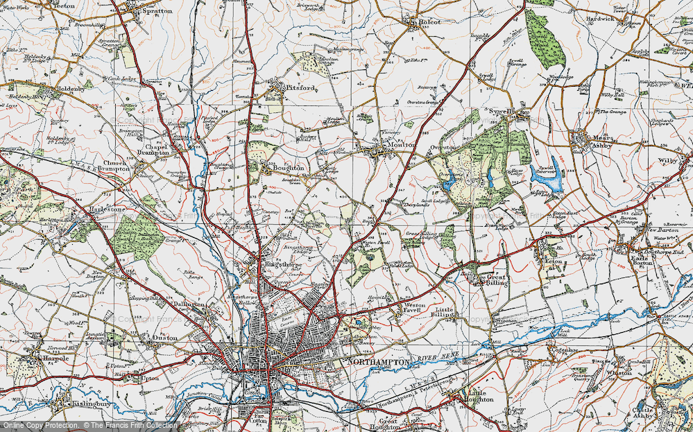 Old Map of Moulton Park, 1919 in 1919