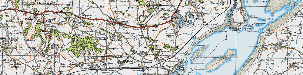 Old map of Ballan Moor in 1919