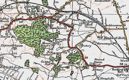 Old map of Belchamps in 1921
