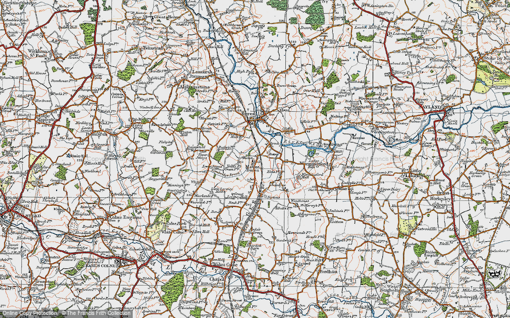 Old Map of Mount Bures, 1921 in 1921