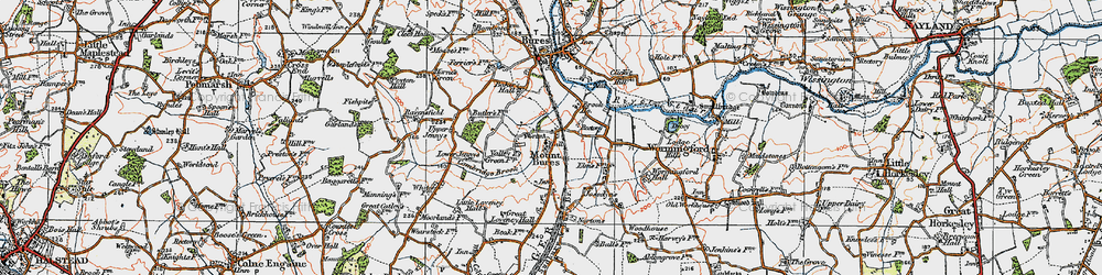 Old map of Mount Bures in 1921