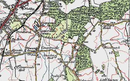 Old map of Mount End in 1920