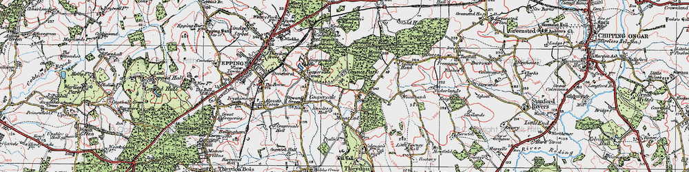 Old map of Mount End in 1920