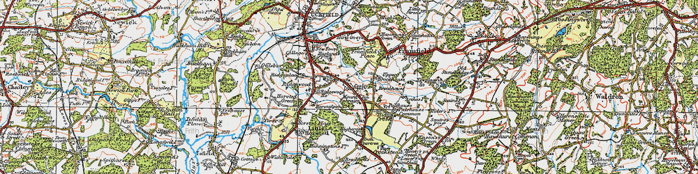 Old map of Mount Ephraim in 1920