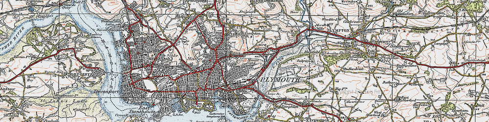Old map of Mount Gould in 1919