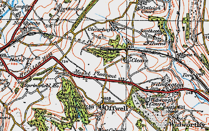 Old map of Mount Pleasant in 1919