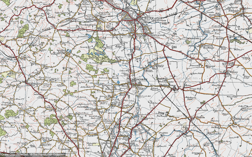 Old Map of Mount Pleasant, 1920 in 1920